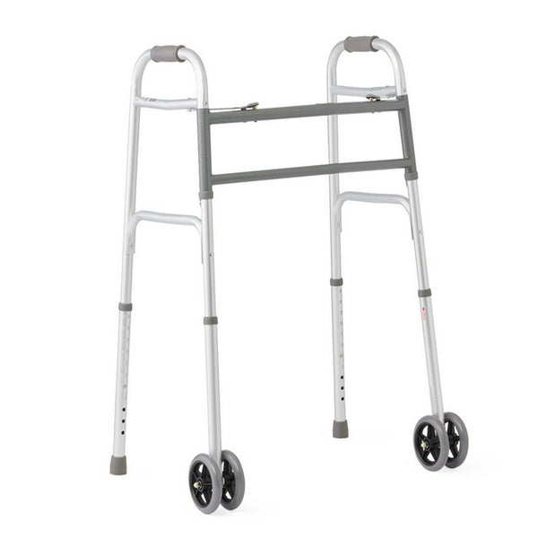 Medline Deluxe Bariatric Walker with Wheels