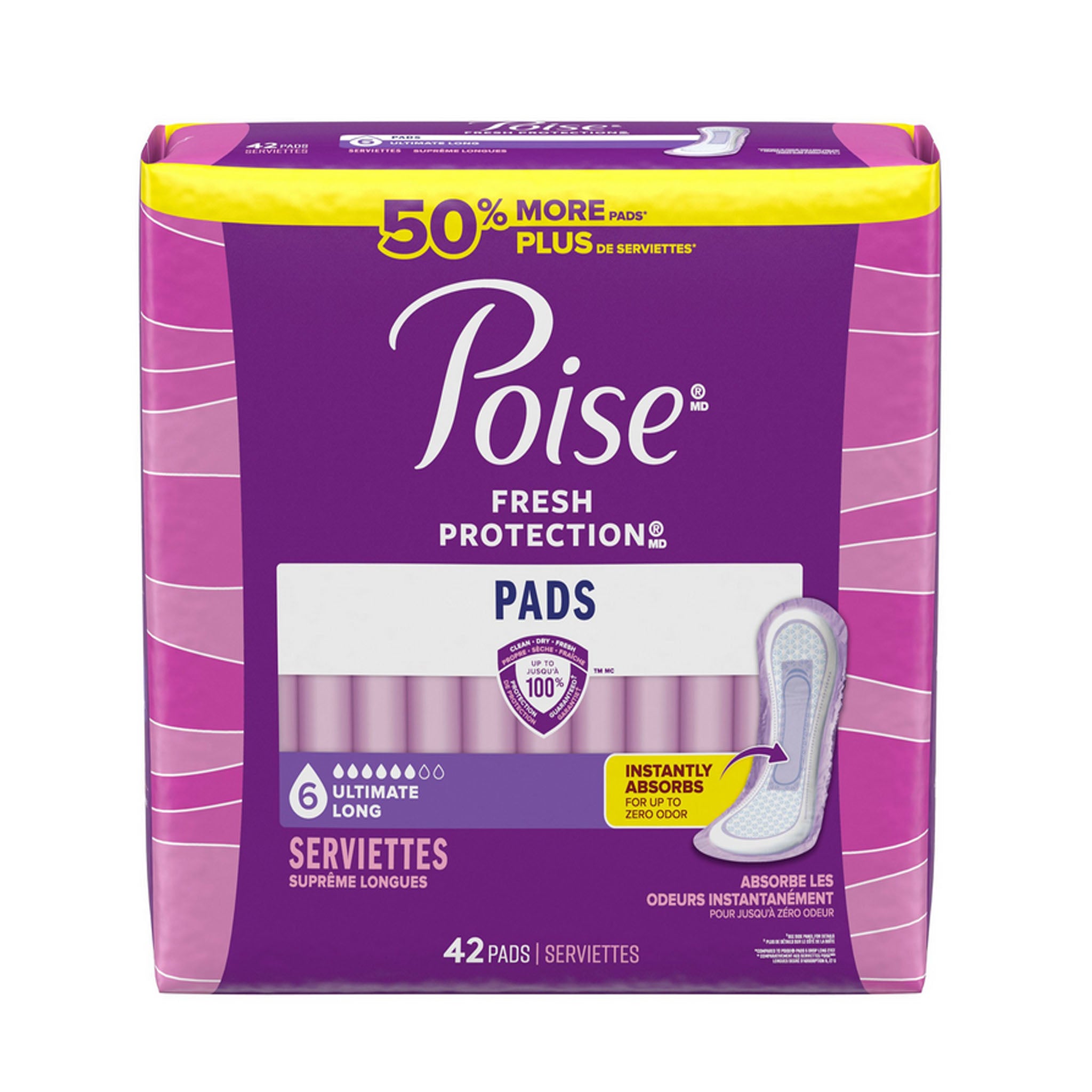 Poise Fresh Protection Bladder Control Pad Heavy Absorbency